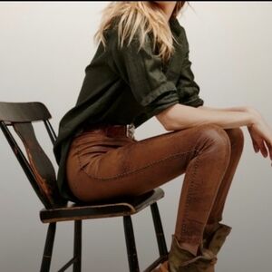 Free People Ultra-Sexy Faux-leather Studded Leggings, size 6